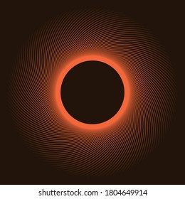 abstract background with radial lines in circle