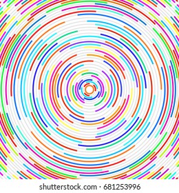 Abstract background with radial lines. ?ircle with lines. Vector