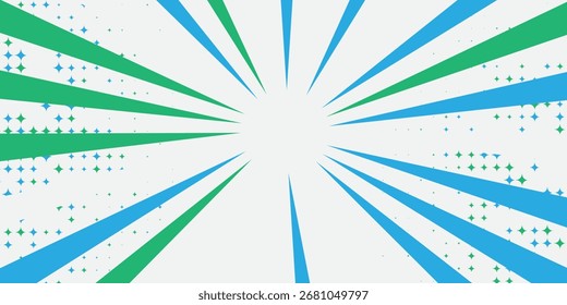 Fondo Abstractas con líneas radiantes en tonos de verde y azul, creando un efecto visual dinámico y enérgico.