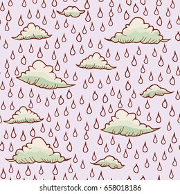 Abstract background with rain and cloud