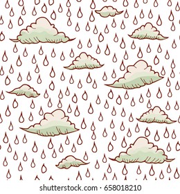 Abstract background with rain and cloud