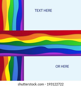 abstract background with a rainbow. blank for your text. abstract colorful frame for your design