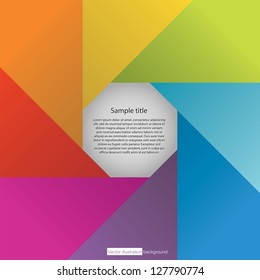 Abstract background with rainbow color aperture. Vector