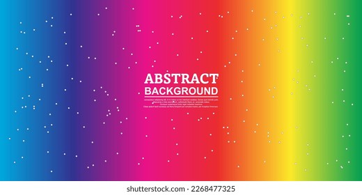 abstract background with rainbow color illustration with stars elements, bright and cheerful colors, and cute design.