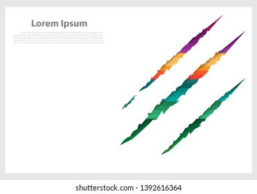 Abstract background of rainbow color pattern with copy space. Premium Vector