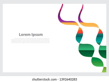 Abstract background of rainbow color pattern with copy space. Premium Vector