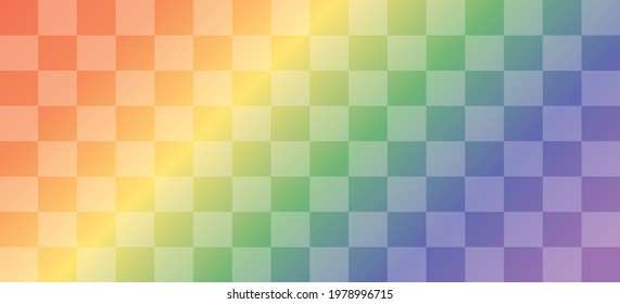 Abstract background.
Rainbow color seamless square size checkered pattern use for beautiful gift wrapping paper or wallpaper. Vector illustration