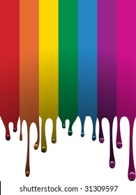 abstract background with rainbow colored running paint