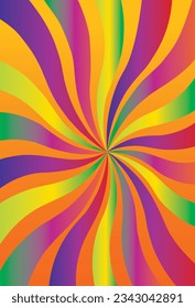 abstract background of rainbow colored sun rays. Vector illustration