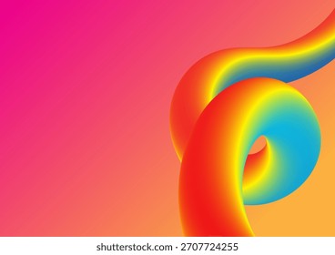 Fondo Abstractas arco iris colorido. Vector de gradiente gráfico de conexión de red de línea 3D