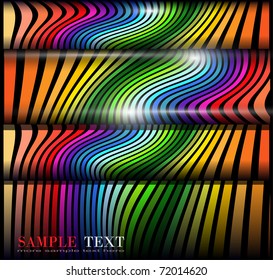 Abstract background rainbow colorful lines, vector.