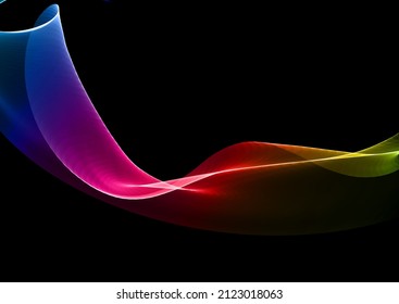 Abstract background of rainbow coloured flowing waves