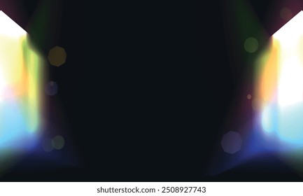 Abstract background rainbow crystal glare effect
