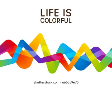 Abstract background with rainbow design element