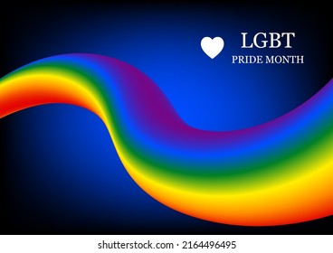 Abstract background of rainbow fluid design. LGBTQ, lesbian, transgender, gay symbols. Vector illustration.