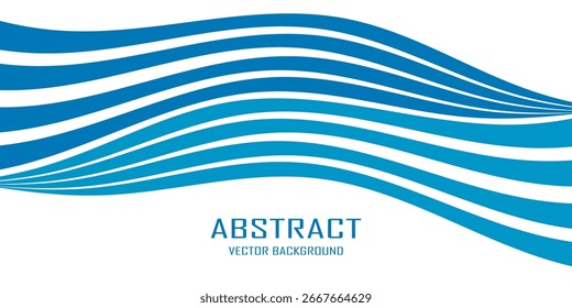 Abstract background of rainbow groovy design Wavy Line. Vector blue color pattern ready to use for fabric, textile, wrapping and more.