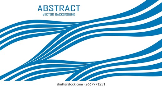 Abstract background of rainbow groovy design Wavy Line. Vector blue color pattern ready to use for fabric, textile, wrapping and more.