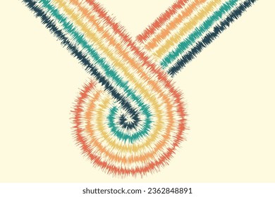 Abstract background of rainbow groovy Wavy Line design in 1970s Hippie Retro style. Vector pattern ready to use for cloth, textile, wrap and other.