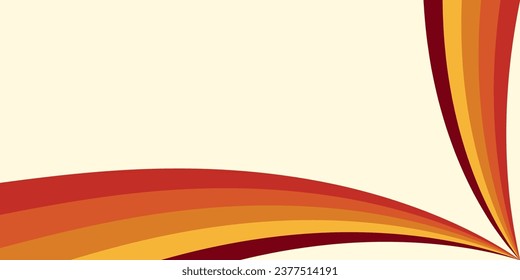 Abstract background of rainbow groovy Wavy Line design in 1970s Hippie Retro style. Vector pattern ready to use for cloth, textile, wrap and other.