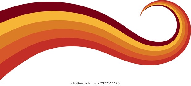 Abstract background of rainbow groovy Wavy Line design in 1970s Hippie Retro style. Vector pattern ready to use for cloth, textile, wrap and other.