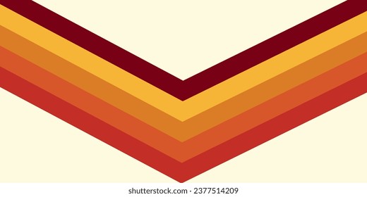 Abstract background of rainbow groovy Wavy Line design in 1970s Hippie Retro style. Vector pattern ready to use for cloth, textile, wrap and other.