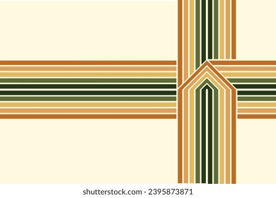 Abstract background of rainbow groovy Wavy Line design in 1970s Hippie Retro style. Vector pattern ready to use for cloth, textile, wrap and other.