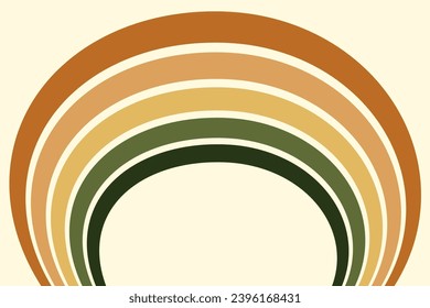 Abstract background of rainbow groovy Wavy Line design in 1970s Hippie Retro style. Vector pattern ready to use for cloth, textile, wrap and other.