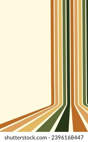 Abstract background of rainbow groovy Wavy Line design in 1970s Hippie Retro style. Vector pattern ready to use for cloth, textile, wrap and other.