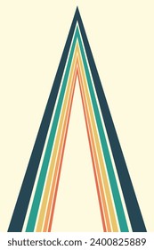 Abstract background of rainbow groovy Wavy Line design in 1970s Hippie Retro style. Vector pattern ready to use for cloth, textile, wrap and other.