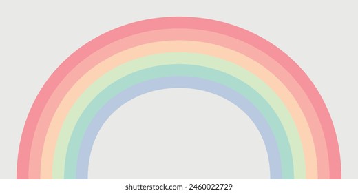 Abstract background of rainbow groovy Wavy Lines design in 1970s Retro Hippie style