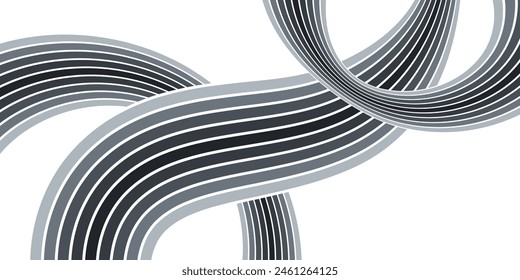 Abstract background of rainbow groovy Wavy Line design in 1970s Hippie Retro style. Vector pattern ready to use for cloth, textile, wrap and other.