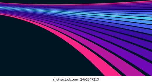 Abstract background of rainbow groovy Wavy Line design in 1970s Hippie Retro style. Vector pattern ready to use for cloth, textile, wrap and other.