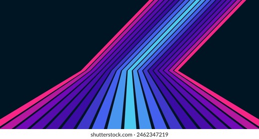 Abstract background of rainbow groovy Wavy Line design in 1970s Hippie Retro style. Vector pattern ready to use for cloth, textile, wrap and other.