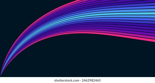 Abstract background of rainbow groovy Wavy Line design in 1970s Hippie Retro style. Vector pattern ready to use for cloth, textile, wrap and other.