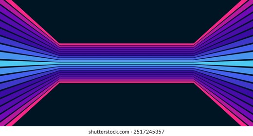 Fondo Abstractas de diseño de línea ondulada groovy arco iris en estilo Hippie Retro de la década de 1970. Patrón de Vector listo para usar para tela, textil, abrigo y otros.