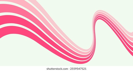 Abstract background of rainbow groovy Wavy Line design in 1970s Hippie Retro style. Vector pattern ready to use for cloth, textile, wrap and other.