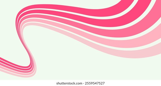 Abstract background of rainbow groovy Wavy Line design in 1970s Hippie Retro style. Vector pattern ready to use for cloth, textile, wrap and other.