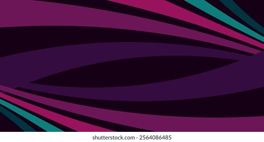 Abstract background of rainbow groovy Wavy Line design in 1970s Hippie Retro style. Vector pattern ready to use for cloth, textile, 