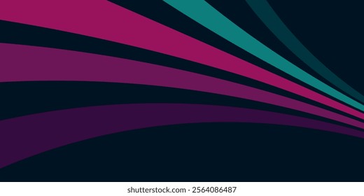 Abstract background of rainbow groovy Wavy Line design in 1970s Hippie Retro style. Vector pattern ready to use for cloth, textile, 