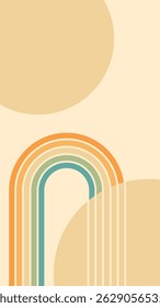 Fundo abstrato do arco-íris groovy Wavy Lines design em 1970 estilo Hippie Retro. Padrão de vetor pronto para usar para tecido, tecido, envoltório e outros.