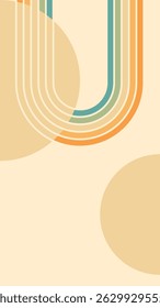 Fundo abstrato do arco-íris groovy Wavy Lines design em 1970 estilo Hippie Retro. Padrão de vetor pronto para usar para tecido, tecido, envoltório e outros.
