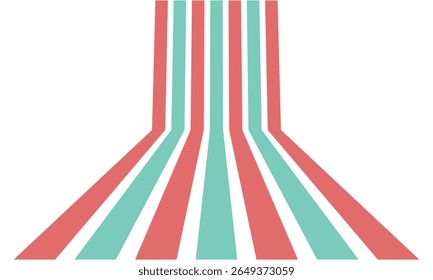 Abstracte achtergrond van regenbooggroovy Wavy Line design in Hippie Retro stijl. Vector patroon klaar voor gebruik voor doek, textiel, wrap en andere. 