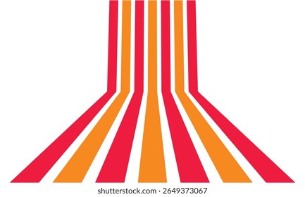 Abstracte achtergrond van regenbooggroovy Wavy Line design in Hippie Retro stijl. Vector patroon klaar voor gebruik voor doek, textiel, wrap en andere. 