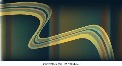 Abstract background of rainbow groovy Wavy Line design. eps10 vector. 