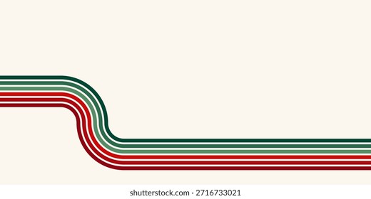 Fundo abstrato do arco-íris groovy Wavy Line design em 1970 estilo Hippie Retro. Padrão de vetor pronto para usar para tecido, tecido, envoltório e outros.