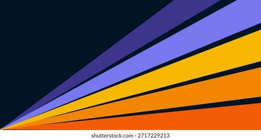 Abstrakter Hintergrund von Regenbogen groovy Wavy Line Design in 1970er Hippie Retro Stil. Vektormuster, gebrauchsfertig für Gewebe, Textilien, Wrap und andere.