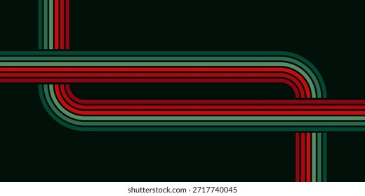 Fundo abstrato do arco-íris groovy Wavy Line design em 1970 estilo Hippie Retro. Padrão de vetor pronto para usar para tecido, tecido, envoltório e outros.