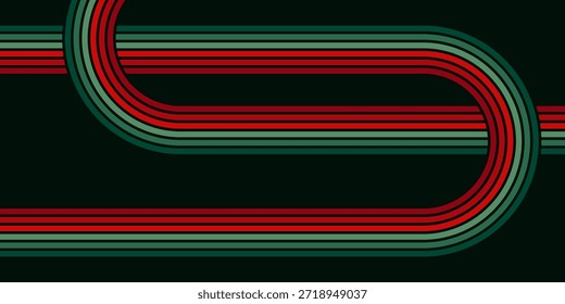 Fundo abstrato do arco-íris groovy Wavy Line design em 1970 estilo Hippie Retro. Padrão de vetor pronto para usar para tecido, tecido, envoltório e outros.