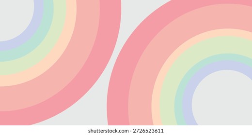 Abstrakter Hintergrund von Regenbogen groovy Wavy Lines Design in den 1970er Jahren Retro Hippie-Stil. Vektorgrafik
