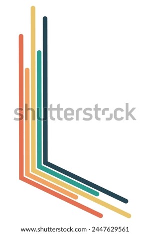 Abstract background of rainbow groovy Wavy Line design in 1970s Hippie Retro style. Vector pattern ready to use for cloth, textile, wrap and other.